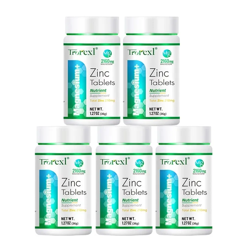 Best Magnesium Zinc Supplement 60 Tablets Increase vitality Immune Health