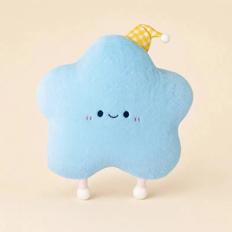 40–60 cm süßes Stern-Plüschkissen mit Schlafmütze, Kawaii-Stern-gefülltes Kissen, weiches, flauschiges Sofa-Wurfkissen, Mädchen-Schlafzimmer-Heimdekoration — image 5