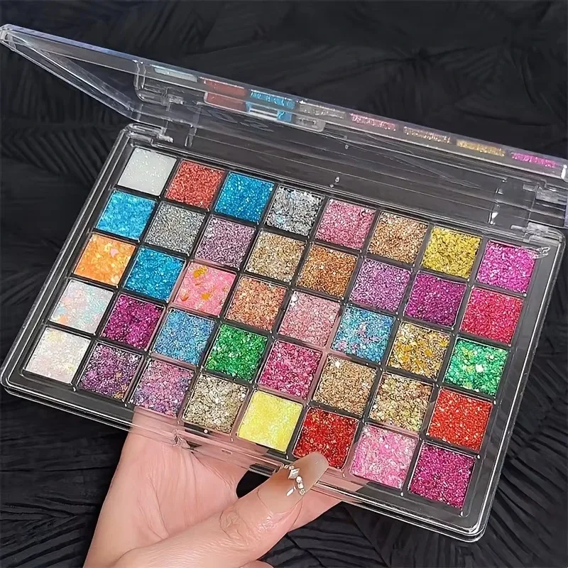 40 Colors Eyeshadow Palette - Matte & Glitter Eye Makeup High Pigmentation Blendable Creamy Texture Long-Lasting Eye Makeup