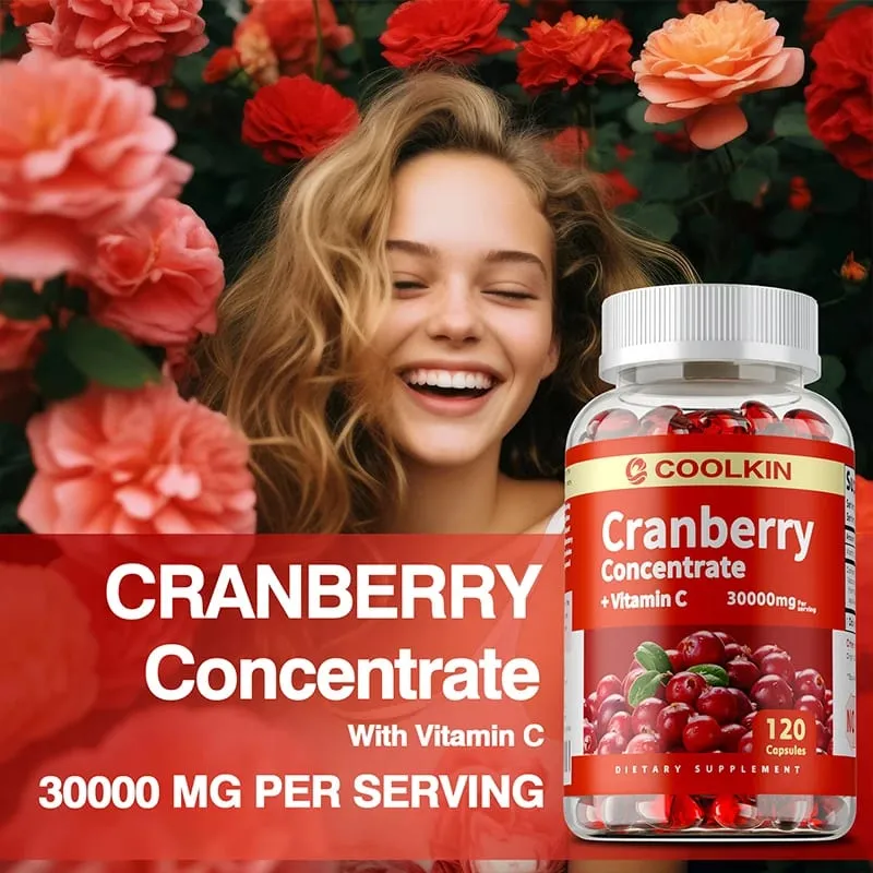 Kapsul Cranberry - Kecantikan dan Penjagaan Kulit Kesihatan Saluran Kencing Anti-penuaan Perlindungan Mata Meningkatkan Selera Makan — image 4