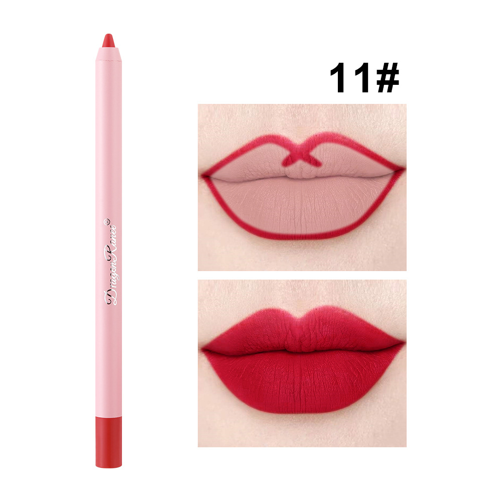 Waterproof Matte Lip Liner in Bean Paste Color Lip Plumping Lipstick Pen Non-Fading Lip Liner Waterproof and Sweat-Proof Long-Lasting Matte Lip Liner One-Second Plump Lip Lipstick Pen