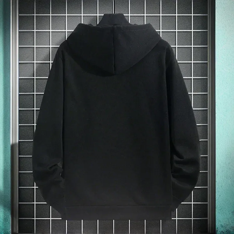 2025 Fall/winter New Arrival Men's Hoodie High Quality Solid Color Hooded Sweatshirt Male Home Outdoor Casual Fashion Pullover — image 9