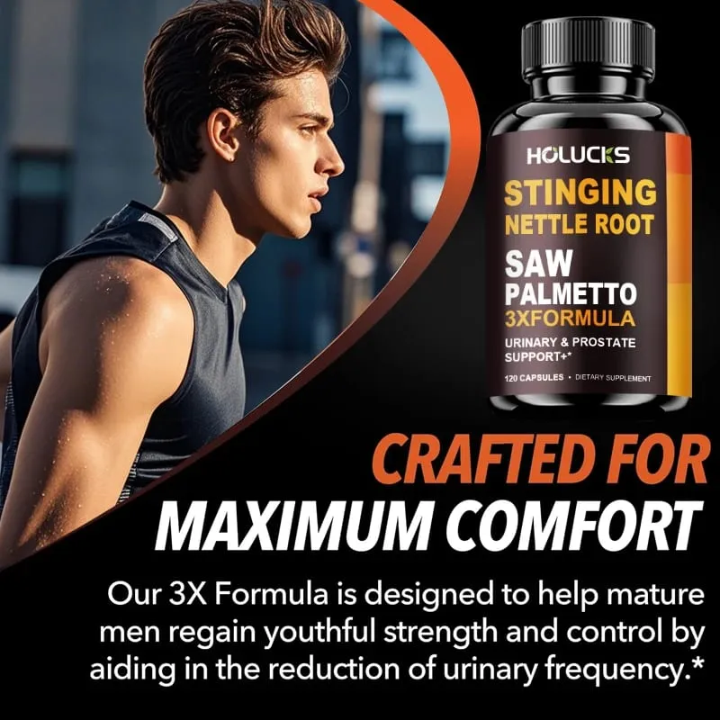 Stinging Nettle Root & Saw Palmetto Capsules Help Promote Prostate Health Hair Growth Urinary Tract Support Premium Formula — image 5