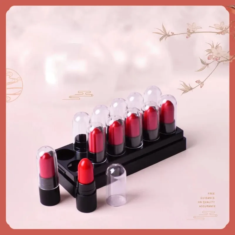 Diy Handmade Lipstick Material 12-hole Aluminum Sample Mould Self-made 9.3mm Maliit na Sample Tube Lipstick Empty Tube Set