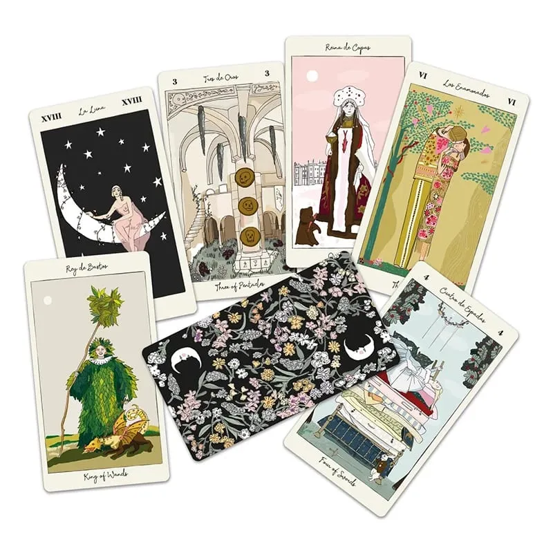 Tarot de Carlotydes Shadowland Tarot Mystery 78 Card Deck Tarot With Pdf Guidebook Beginners Divination Magic Alchemy Moon Phase