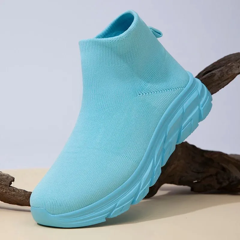 Summer Men Running Walking Sock Shoes Boots Casual Sneakers Plush Warm Shoes Sport Shoes Lightweight Men Sneakers Casual Shoes — image 4