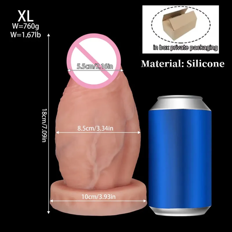 Nuevo realista, grande, enorme, grueso, consolador Anal, tapón Anal, gigante, grande, suave, de silicona, tapón Anal, expansor, entrenamiento, juguetes sexuales para adultos para mujeres — image 16