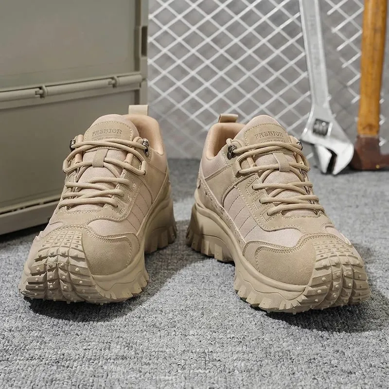 Outdoor Casual Sneakers for Men Thick Bottom Durable Comfortable Lining for Hiking Camping Daily Outing