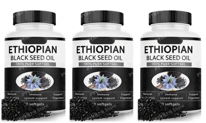 Ethiopian Black Seed Oil 100% Pure Softgel 800mg Gluten Free Non GMO Daily Health Support Diatery Supplement 60 Count — image 8