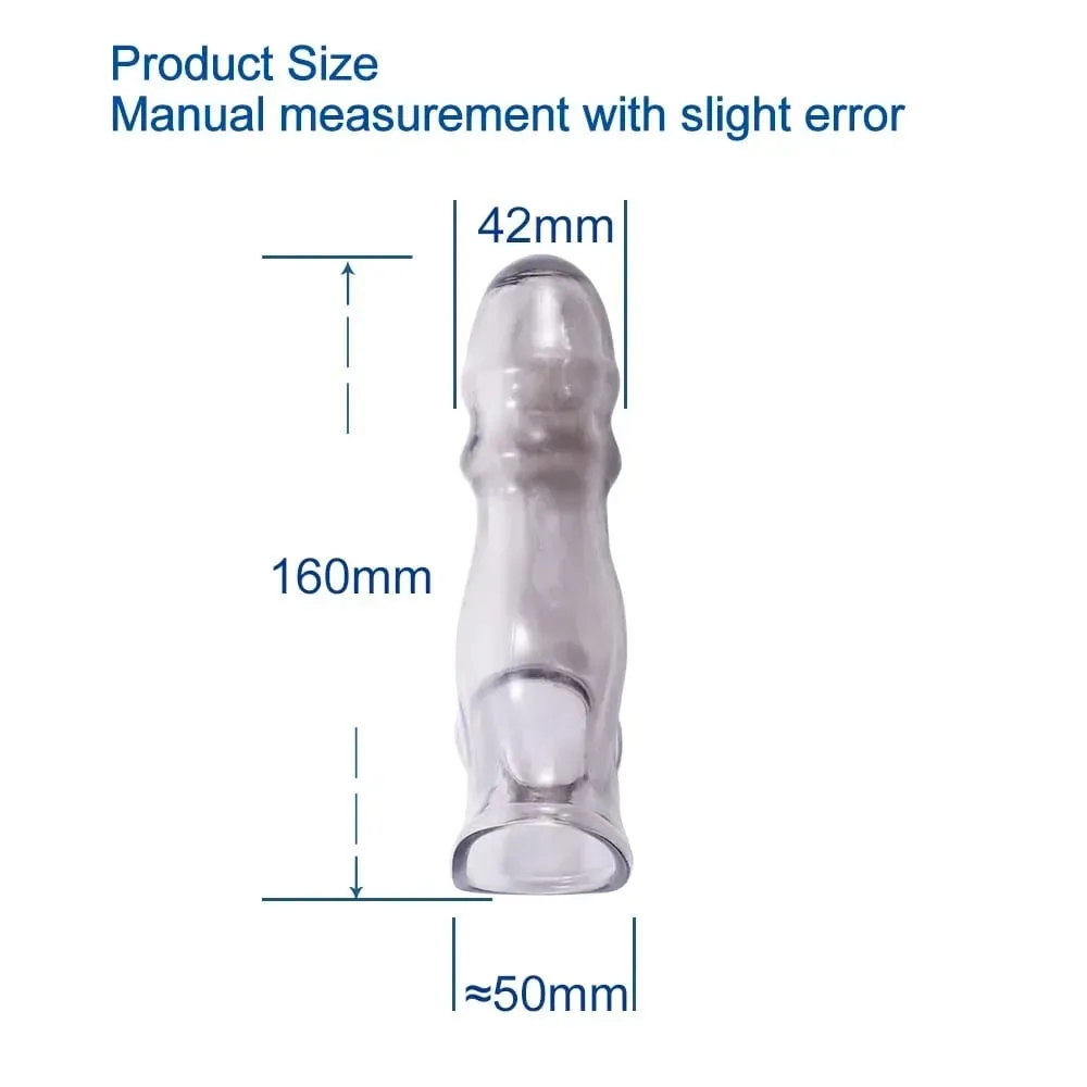 Extensor peniano adulto elástico alto, preservativo reutilizável e mais seguro, brinquedo sexual para casal, homens, ferramentas de ejaculação retardada — image 4
