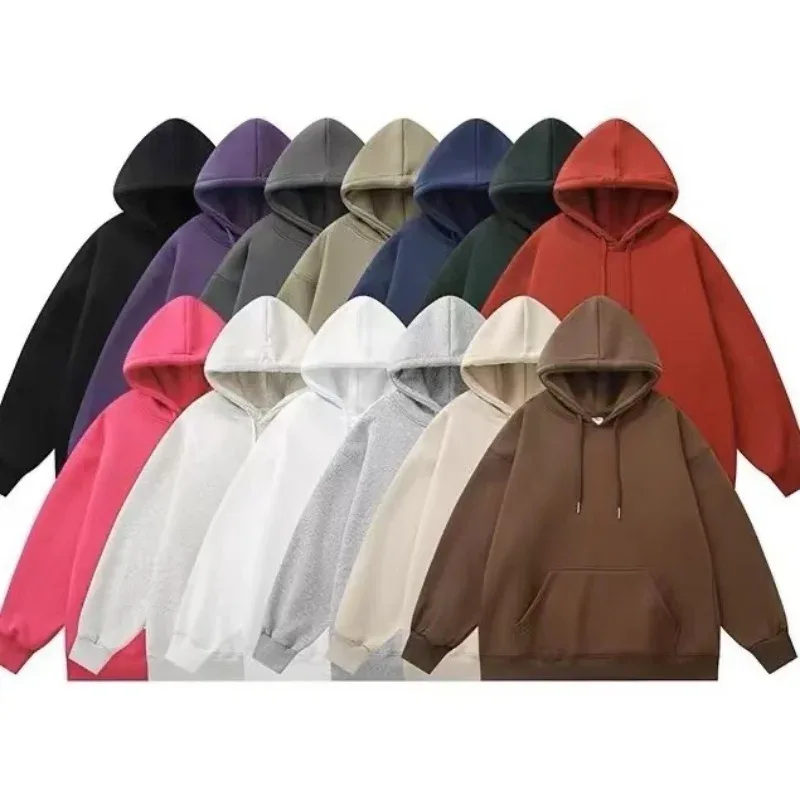 Men's Hoodies Women Pullover Spring Autumn Casual Hoodie Sweatshirts Solid Color Hoodies Oversize Black Sweatshirt For Male — image 4