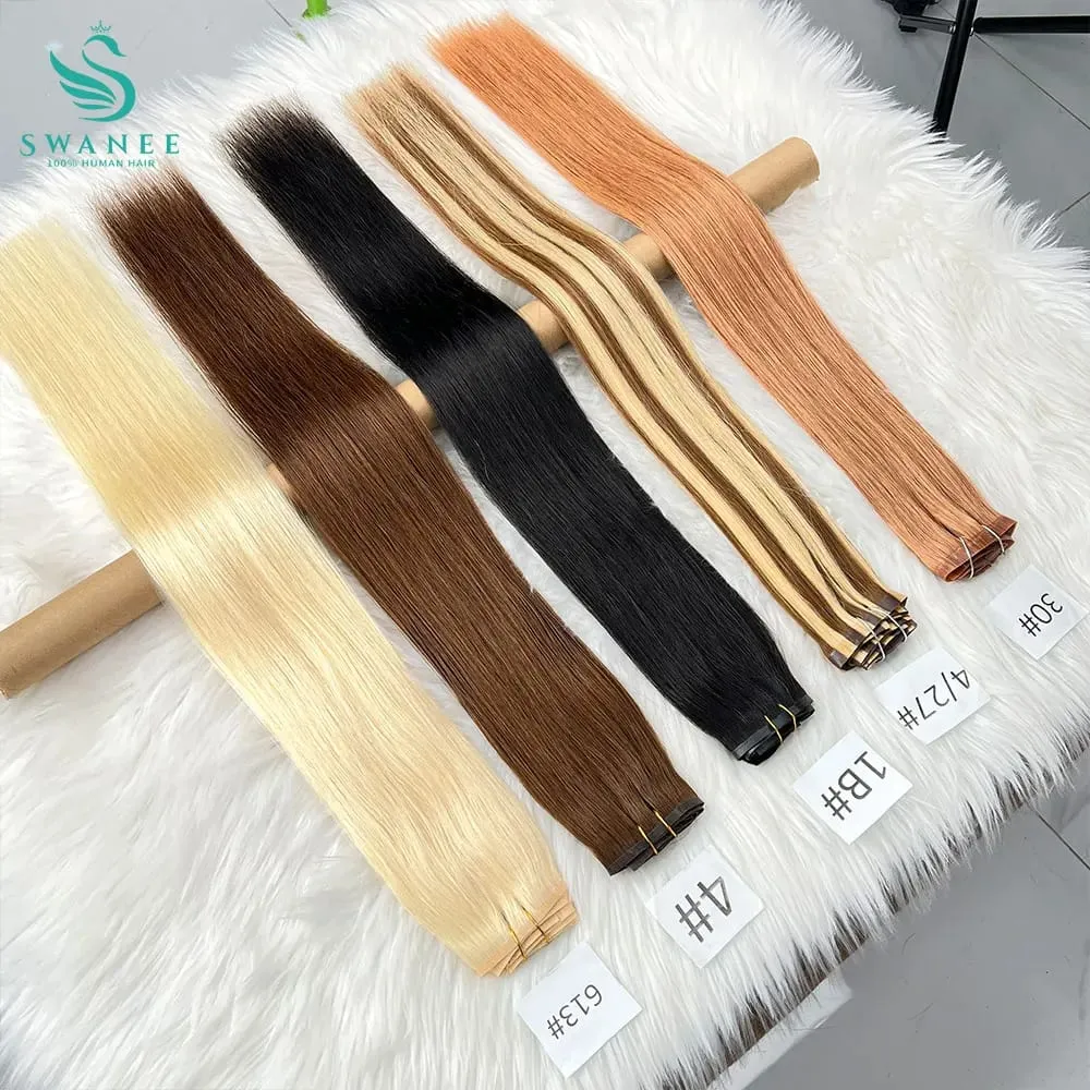 Clip in Hair Extensions Real Natural Hair Virgin Straight Set 7 Pcs/Set Vietnamese Clip in Human Hair Extensions — image 4