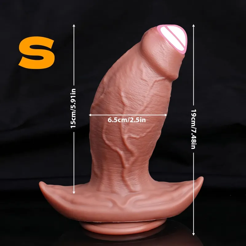עור בשר ריאלי רך עבה דילדו כפול סיליקון פין קטן אישה גבר צעצוע מין אנאלי כוס יניקה דיק אוננות זין — image 8