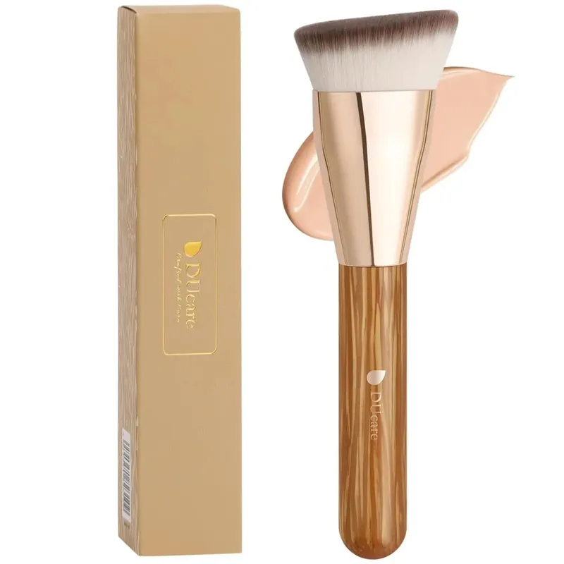 DUcare Angled Foundation Brush Professional Liquid Cream Powder Brush Contoured Blending and Buffing Face Makeup Cosmetic Tool