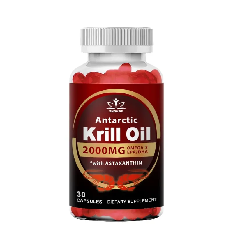 2000 mg d'huile de krill phospholipides oméga-3 EPA et DHA phospholipides et astaxanthine pour le régime de soutien immunitaire et cardiaque des articulations cérébrales — image 13