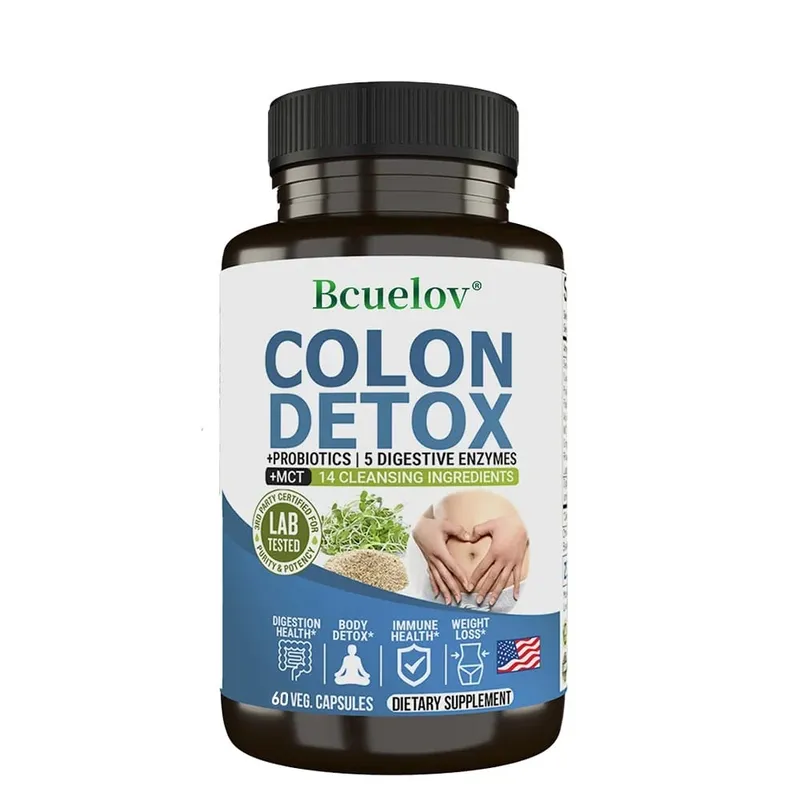 Suplemento de desintoxicação para limpador de cólon - Limpeza intestinal e probióticos - Digestão natural, Constipação e alívio intestinal Saúde intestinal