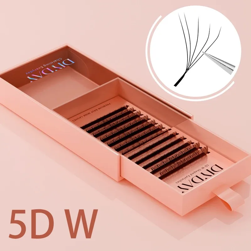W Shape Eyelashes Extensions W Shaped Bloom 3d 4d 5d 6d 7d 8d Eye Lashes Természetes puha, előre elkészített legyezős szempillahosszabbítások