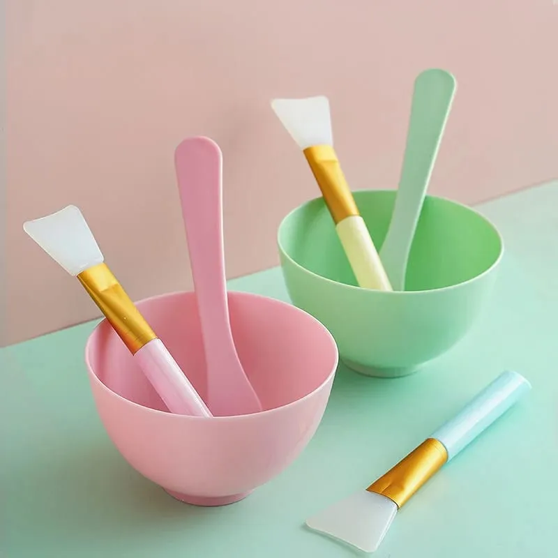 Face Mask Mixing Bowl Set 5pcs DIY Facemask Mixing Tool Kit Facial Mask Bowl Stick Spatula Silicone Soft Face Brushes Spoons — image 4