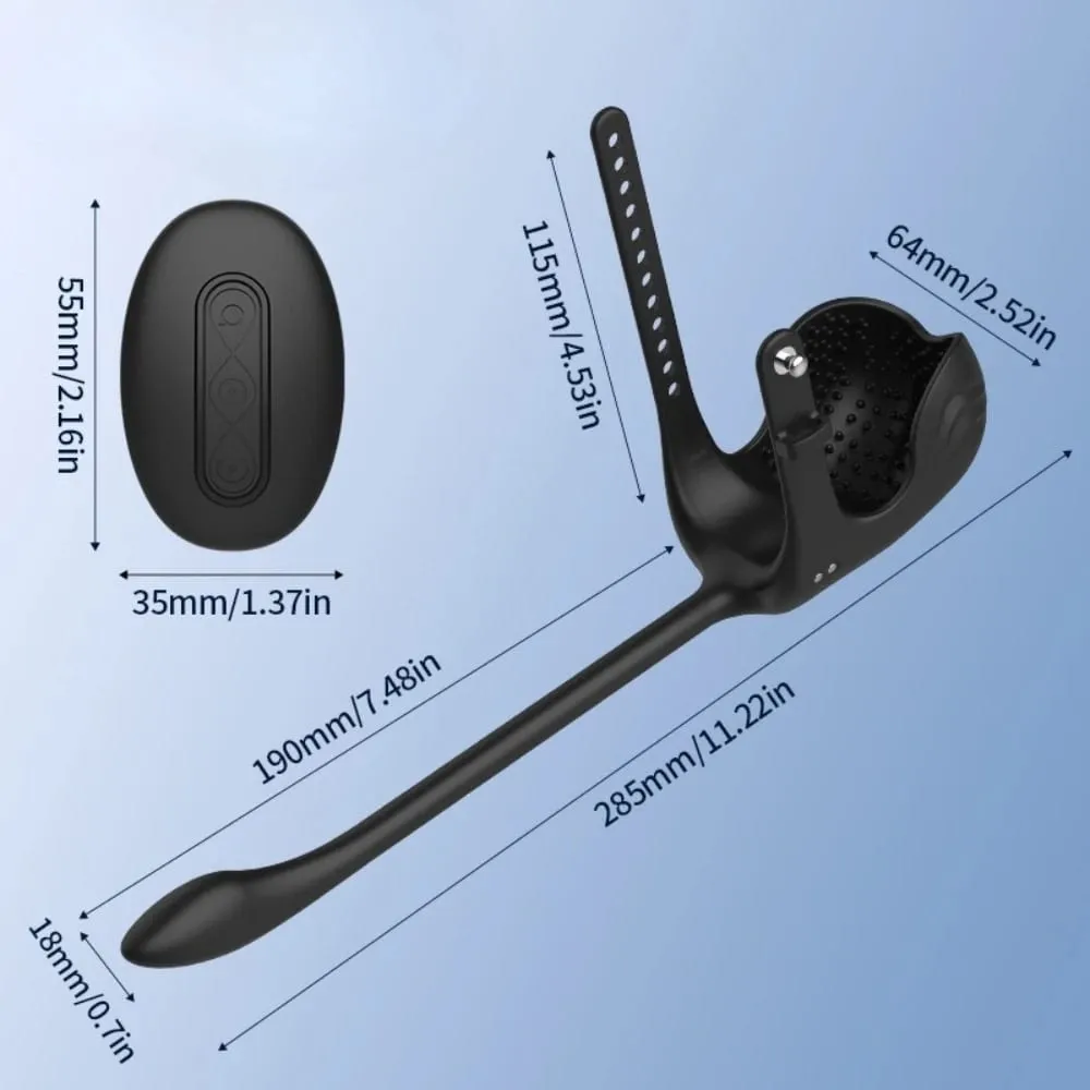 3 in 1 Anal Plug Vibrator Testicle Taint Stimulator Vibrating Cock Ring Remote Control Male Prostate Massager Sex Toy for Couple — image 3