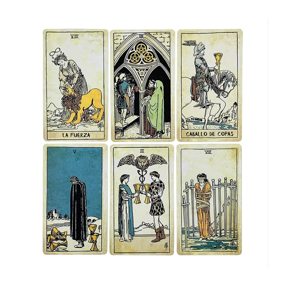 Spanish Tarot Cards 78pcs Tarot Deck Family Leisure and Entertainment Card Games Perfect For Spiritual Guidance & Gift Giving