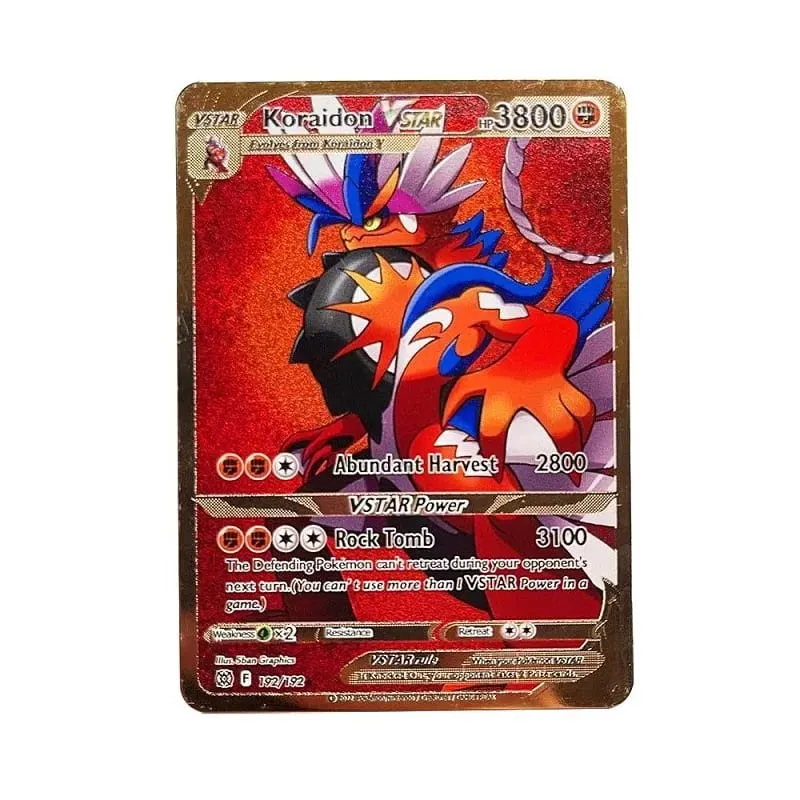 2026 NEW Pokemon Metal Card 10000 Points Arceus Charizard Super Card English Mewtwo Lucario Greninja Lillie Anime Cards