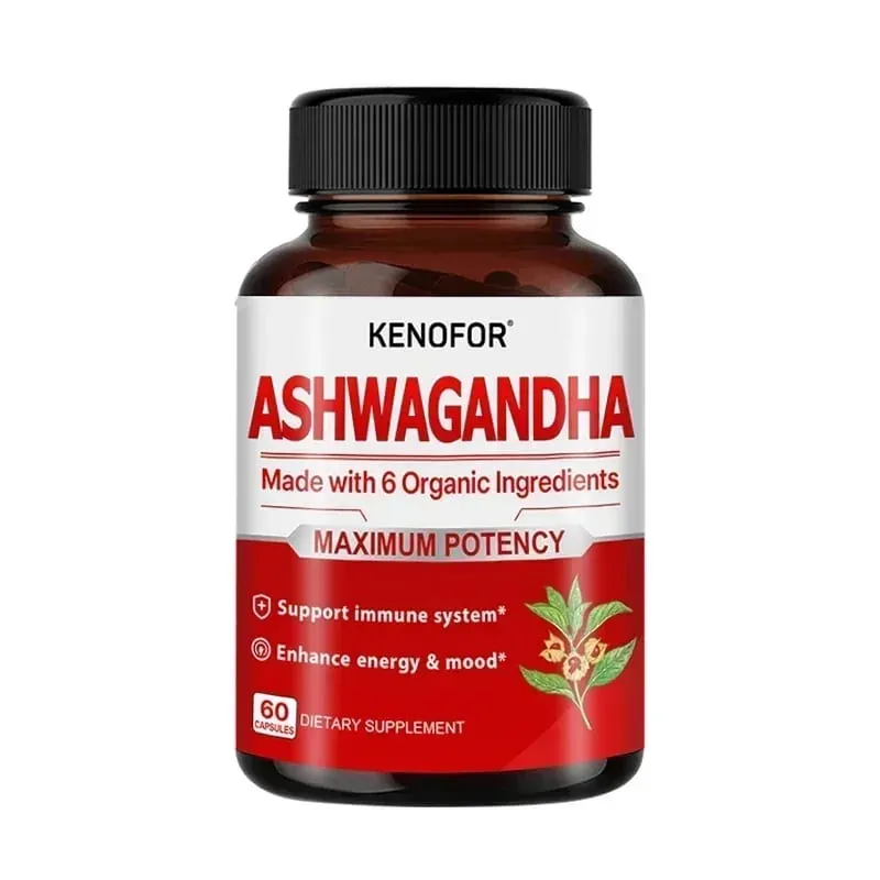 Økologisk Ashwagandha - 120 vegetabilske kapsler Ren økologisk Ashwagandha-pulver og rodekstrakt - Lindrer stress Forbedrer humøret — image 8