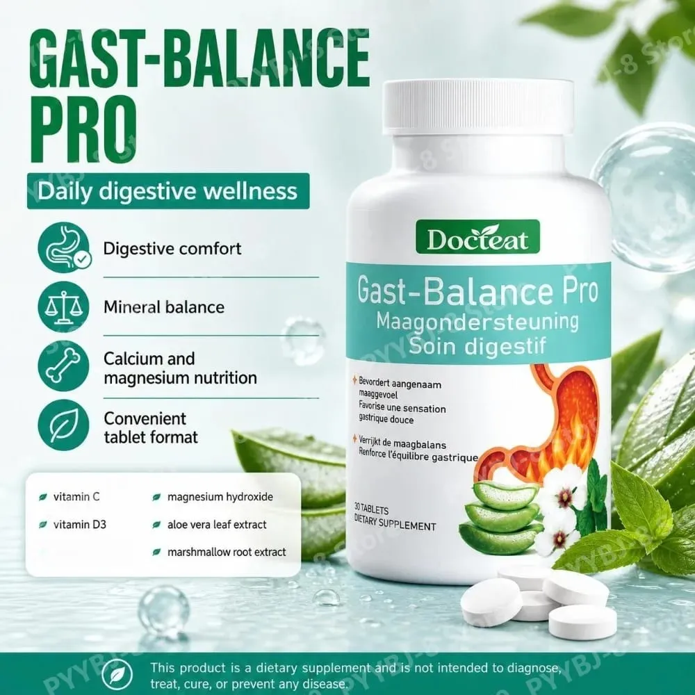 Docteat Stomach Comfort Nutrition Tablets Digestive Comfort with Aloe Vera Extract Support Stomach Balance30 Tablets — image 2