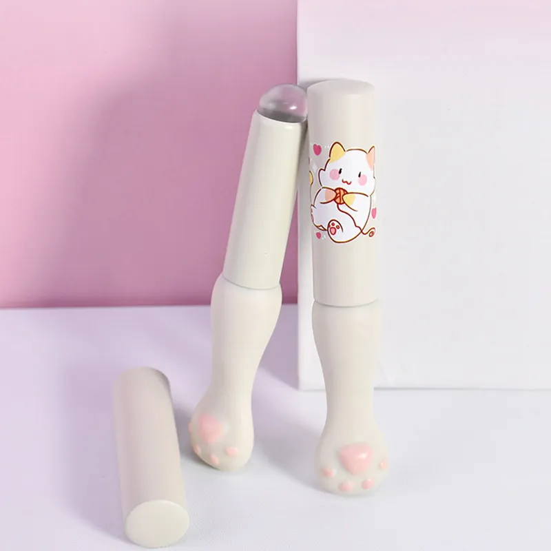 Silicone Lip Brush With Cover Angled Concealer Brushes Lip Balm Lip Gloss Angled Head Concealer Brushes Cat Paw Make Up Brushes — image 5