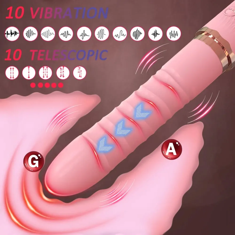 Dual Motor Realistic Thrusting Dildo Vibrator With Heating 10 Mode Sex Toys Vibrator Clitoral Stimulator For Anal Stimulation — image 3