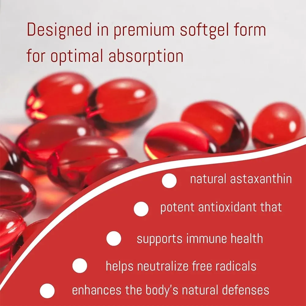Astaxanthine 12 mg – Soutient la santé des yeux, la santé des articulations, la circulation interne, la santé de la peau, stimule l'immunité, améliore la digestion. — image 2