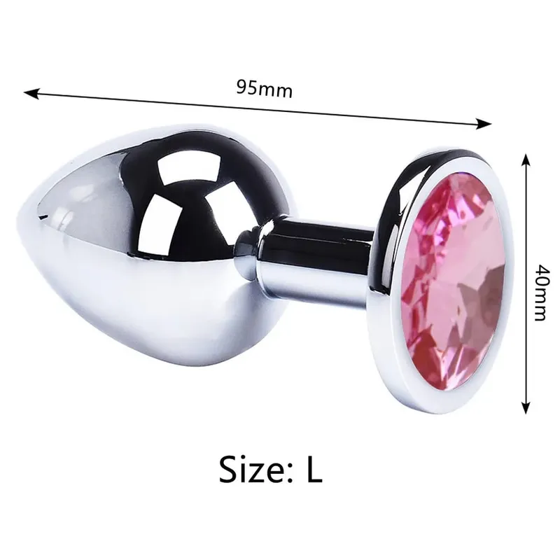 Stainless Steel Anal Plug Butt Plug With Jewelry Colorful Crystal Anus Plug Adults Sex Toys for Men Women Gay Adult Game Sex Toy — image 29