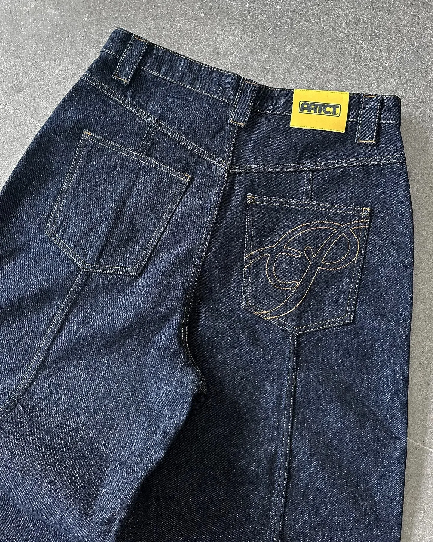 Y2K Star Embroidery Baggy Jeans Men Women Streetwear Dark Blue Wide Leg Denim Pants Hip Hop Vintage Straight Trousers