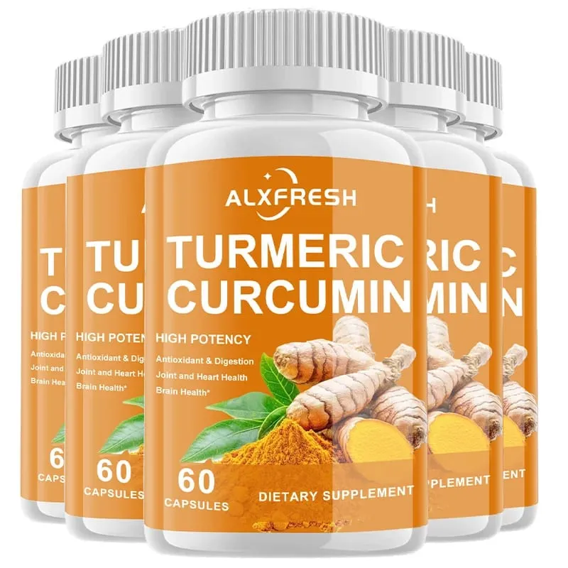 Curcumin Capsules Potent Anti-inflammatory Effects Relieve Joint Swelling Stiffness Slow Aging Improve Mood Promote Digestion