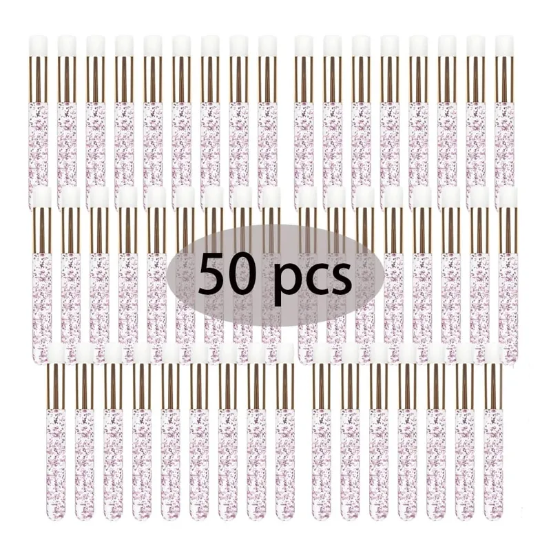 50Pcs Professional Soft Lash Extension Shampoo Brushes Deep Cleansing Eyelash Eyebrow Nose Peel Care Salon Beauty Supplies Tools