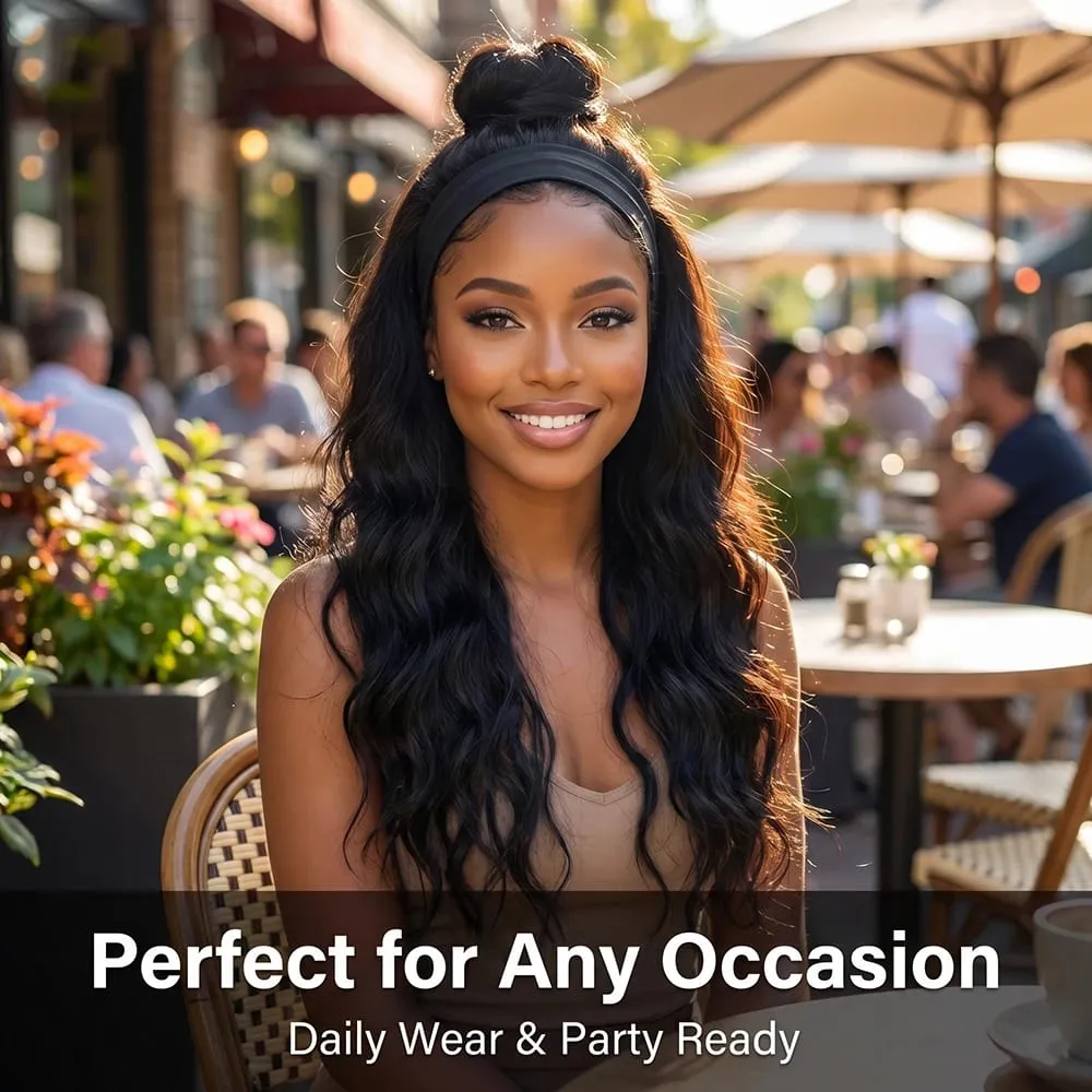 20" Invisible Wire Hair Extensions No Clip One Piece Natural Synthetic Long Hair Secret Fish Line Hairpiece Soft Thick for Women