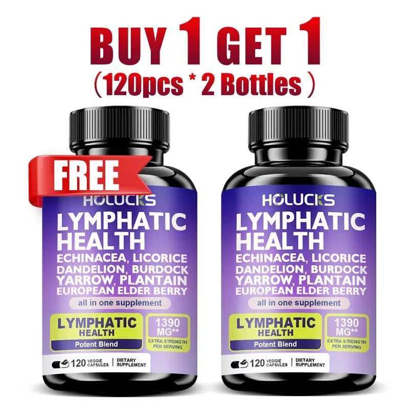 Buy 2 Get 2 Free! Pure Lymphatic Health Capsules Support Reduces Swelling Boosts Detox & Immune System Improves Circulation