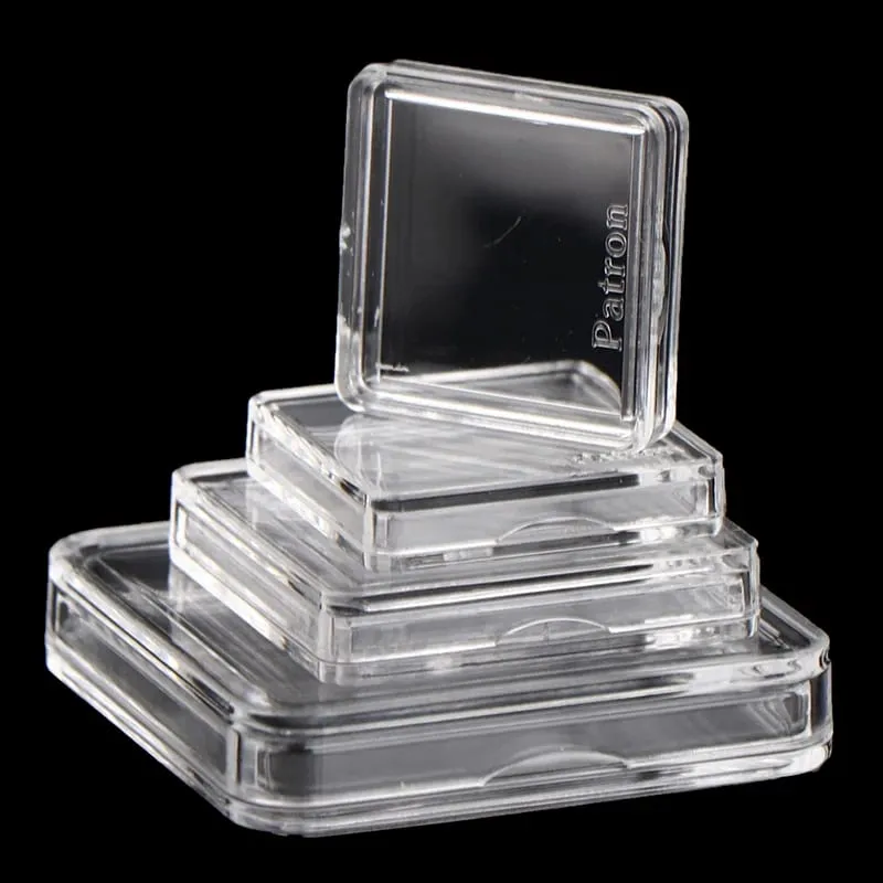 10PCS Square Clear Plastic Protector Containers Case For Token Board Game Holder Boxes Cards CollectionHot