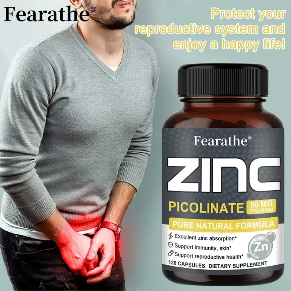 Cápsulas de Zinco 50 Mg - Suplemento Antioxidante Natural para Cabelo Imunológico, Unhas e Suporte para Pele Unissex — image 4