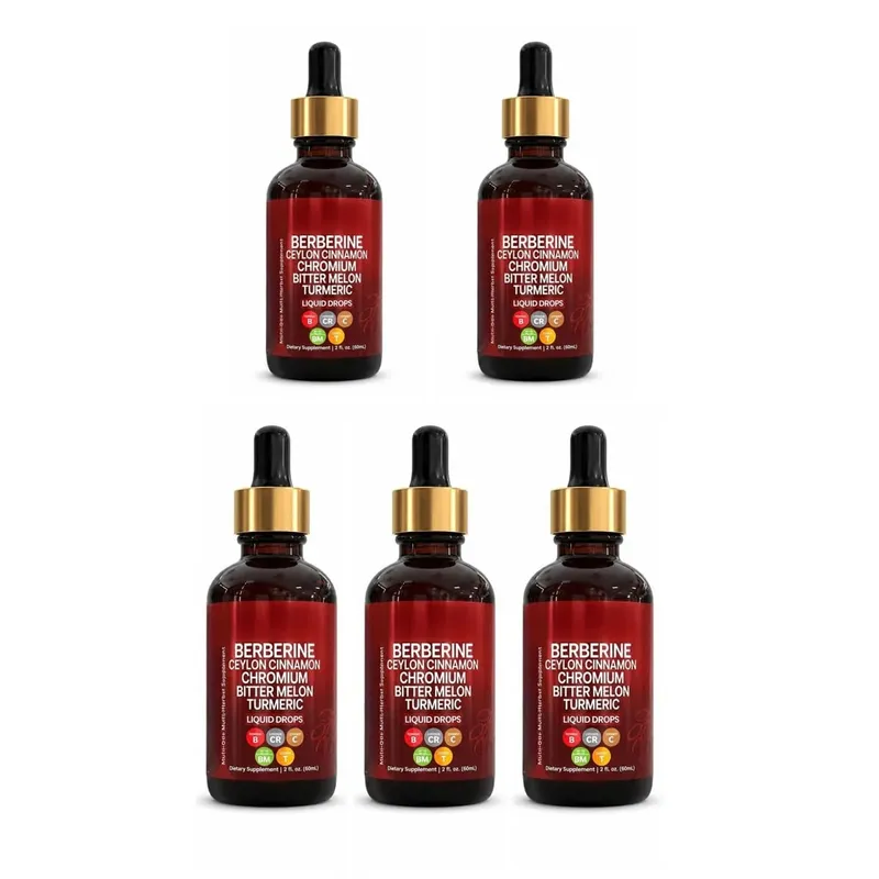 Berberine Liquid Drops Ceylon Cinnamon Chromium Bitter Melon & Turmeric Extract Multi-Ingredient Metabolic Support 60 ML — image 11