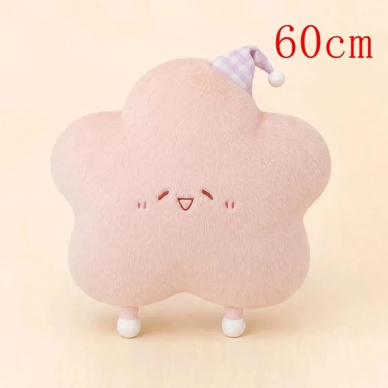 40–60 cm süßes Stern-Plüschkissen mit Schlafmütze, Kawaii-Stern-gefülltes Kissen, weiches, flauschiges Sofa-Wurfkissen, Mädchen-Schlafzimmer-Heimdekoration — image 14