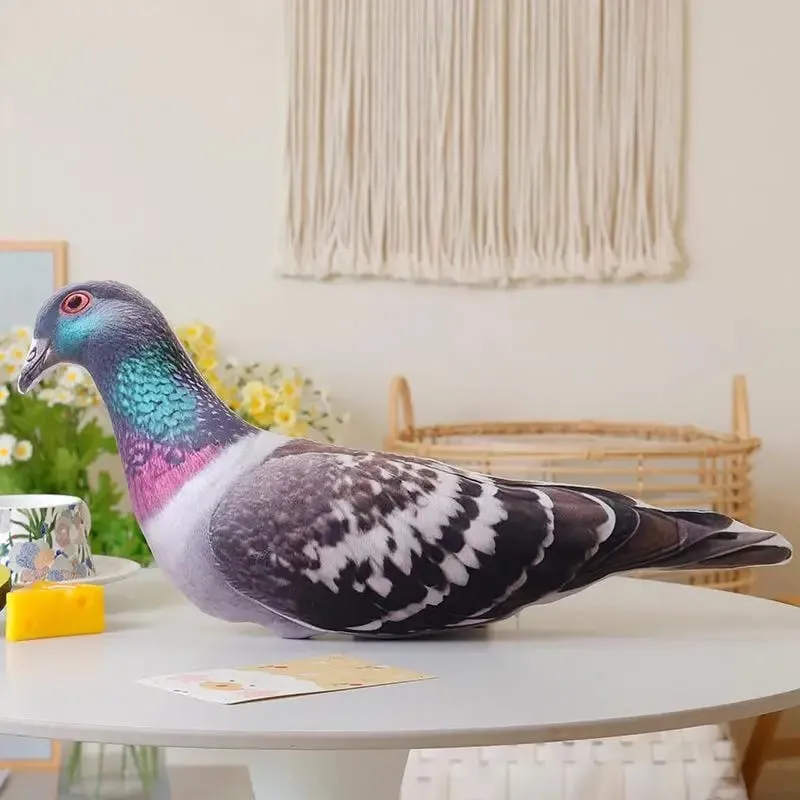 Vivid Lifelike Rooster Plush Throw Pillow 3D Print Soft Fluffy Stuffed Cushion for Bedroom Sofa Decor Gift for Kids Adults