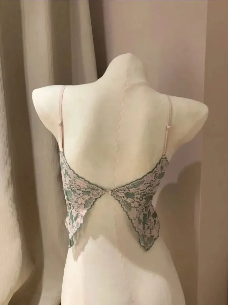 Elegant French Embroidered Halter Bra Small Chest Wrinkle-Free Lingerie Set Beauty Back UK Fit Adjustable Comfort Summer MOYISU — image 1