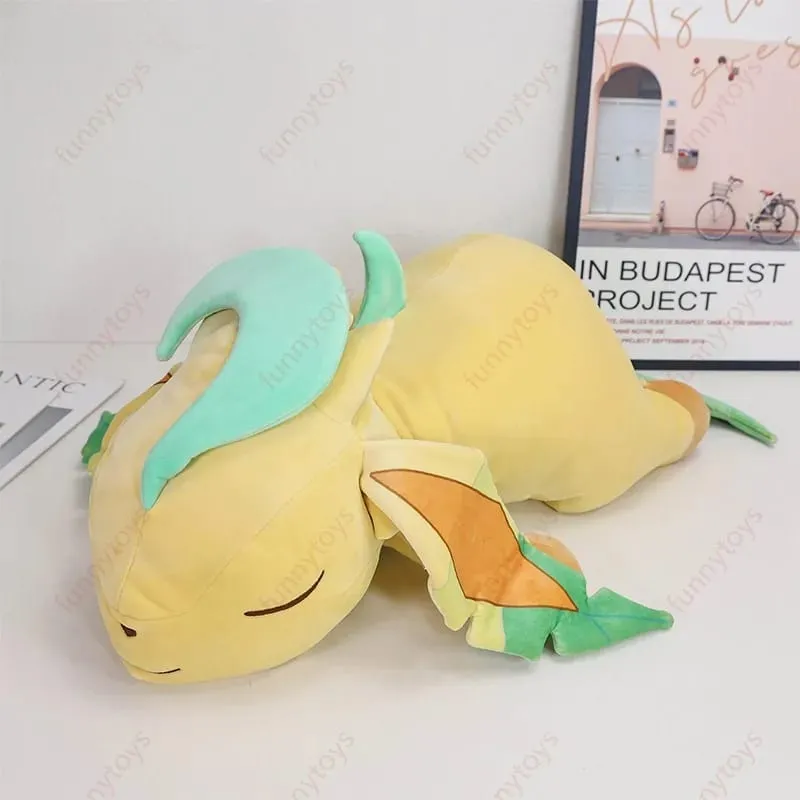 Pokémon Plush Sleeping Position Pillow Leafeon Espeon Sylveon Furret Cubone Scorbunny Bulbasaur Squirtle Soft Stuffed Cushion