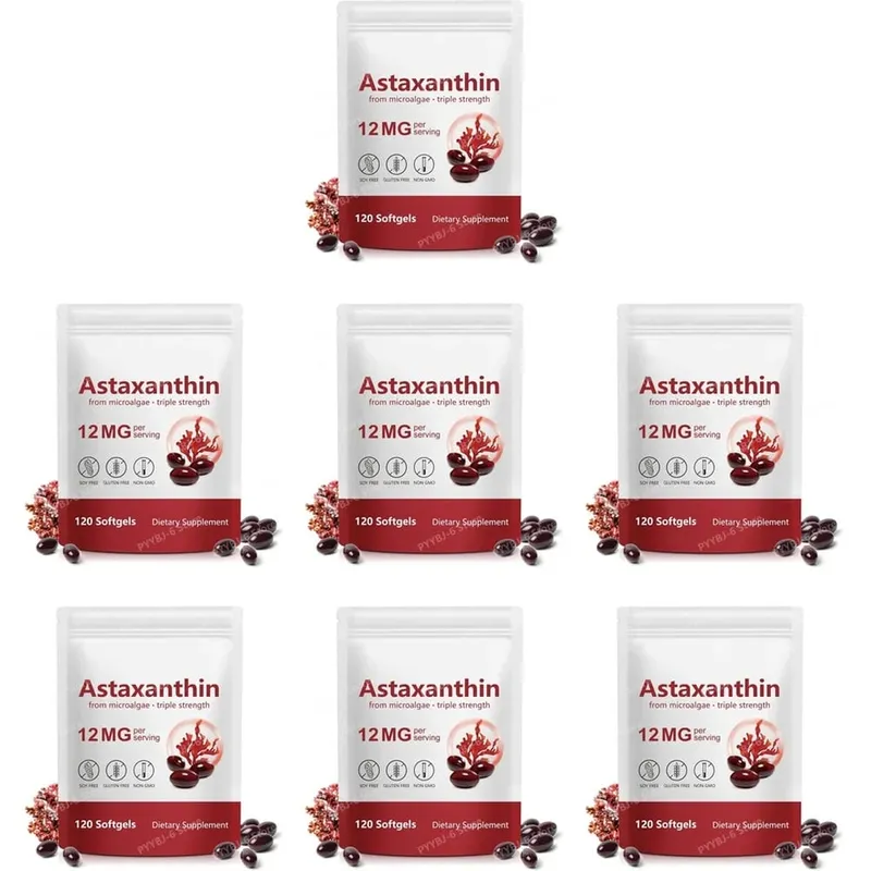 Astaxanthin Softgels Triple Strength From Microalgae Supports Healthy Aging Promotes Collagen Supports Skin Barrier 120 Softgels — image 9