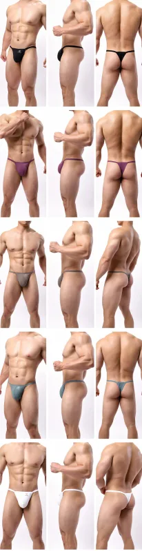 Men's Breathable Quick-Dry Fabric Thong Comfortable Briefs Low-Rise Underwear Sexy Innerwear Fashionable Brave Person