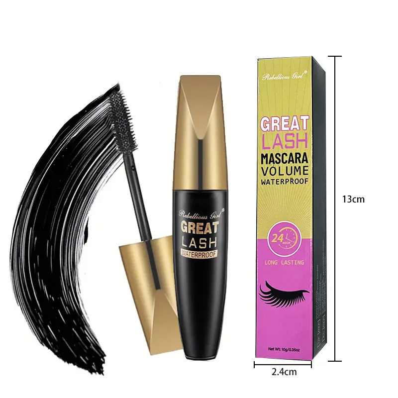 5D Black Waterproof Mascara Lengthens Eyelashes Extension Thick Silk Fiber Mascara Female Makeup Eye Cosmetics Tools for Gifts
