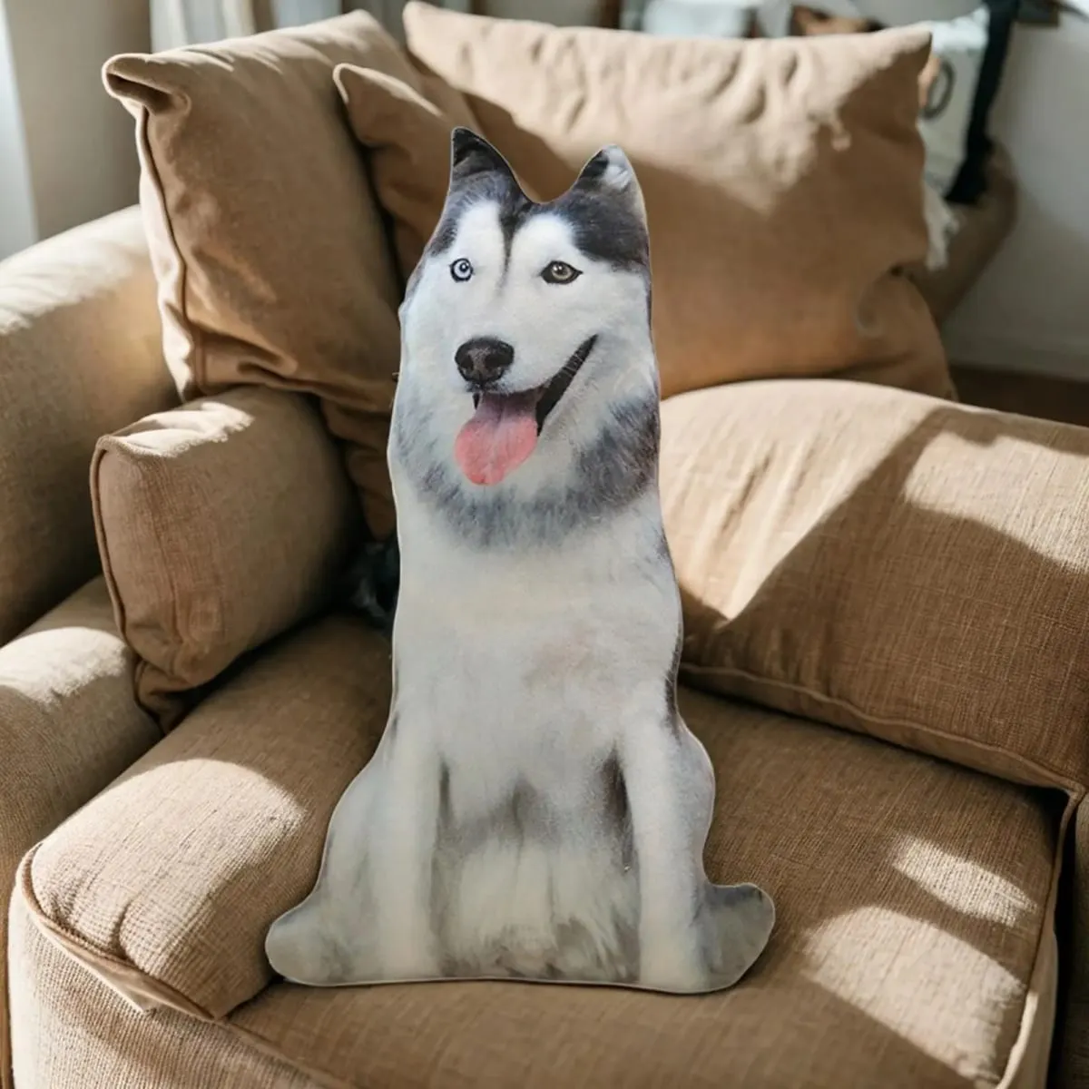 3D Dog Throw Pillow Animal Throw Cushion Pillow for Sofa Bed Office