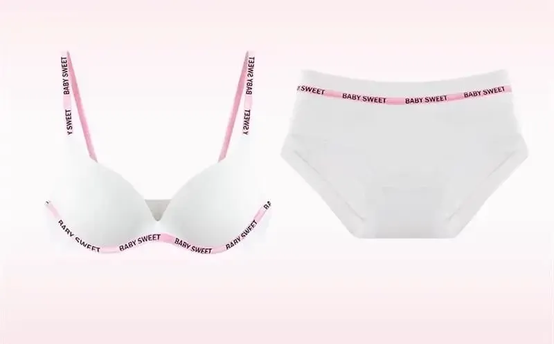 Trendy Dopamine Multicolor Seamless Bra Panty Set Sexy Push Up Small Bust Lift Wireless Soft Support Daily Party Plus Size 32-38