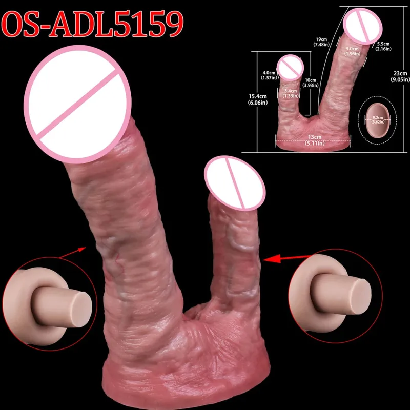 47cm Realistic Long Dildos Double Head Anal Vaginal Stimulator Sex Toy With Sucker For Lesbian Couples Gay Men Adult Tools — image 10