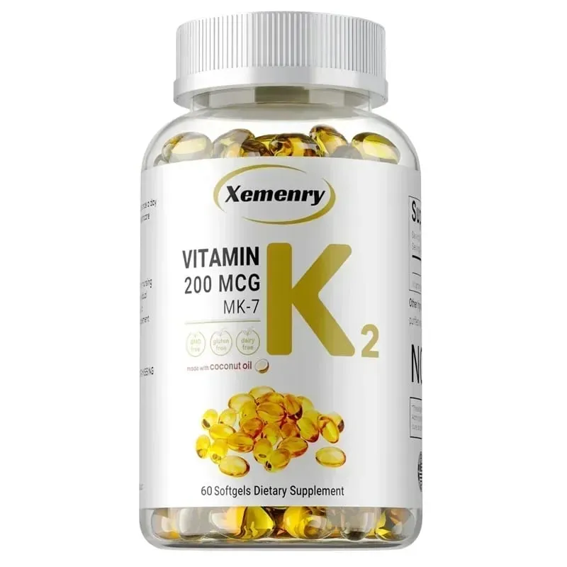 Vitamin K2 MK-7 Supplement - Understøtter Calcium Absorption Knogler Ledimmunitet og hjertesundhed Let at sluge
